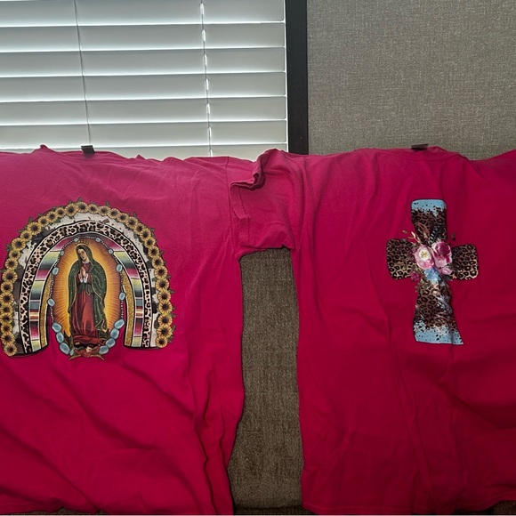 Virgin Mary and cross Tshirts - Picture 1 of 3